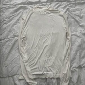White Long Sleeve Turtleneck Top